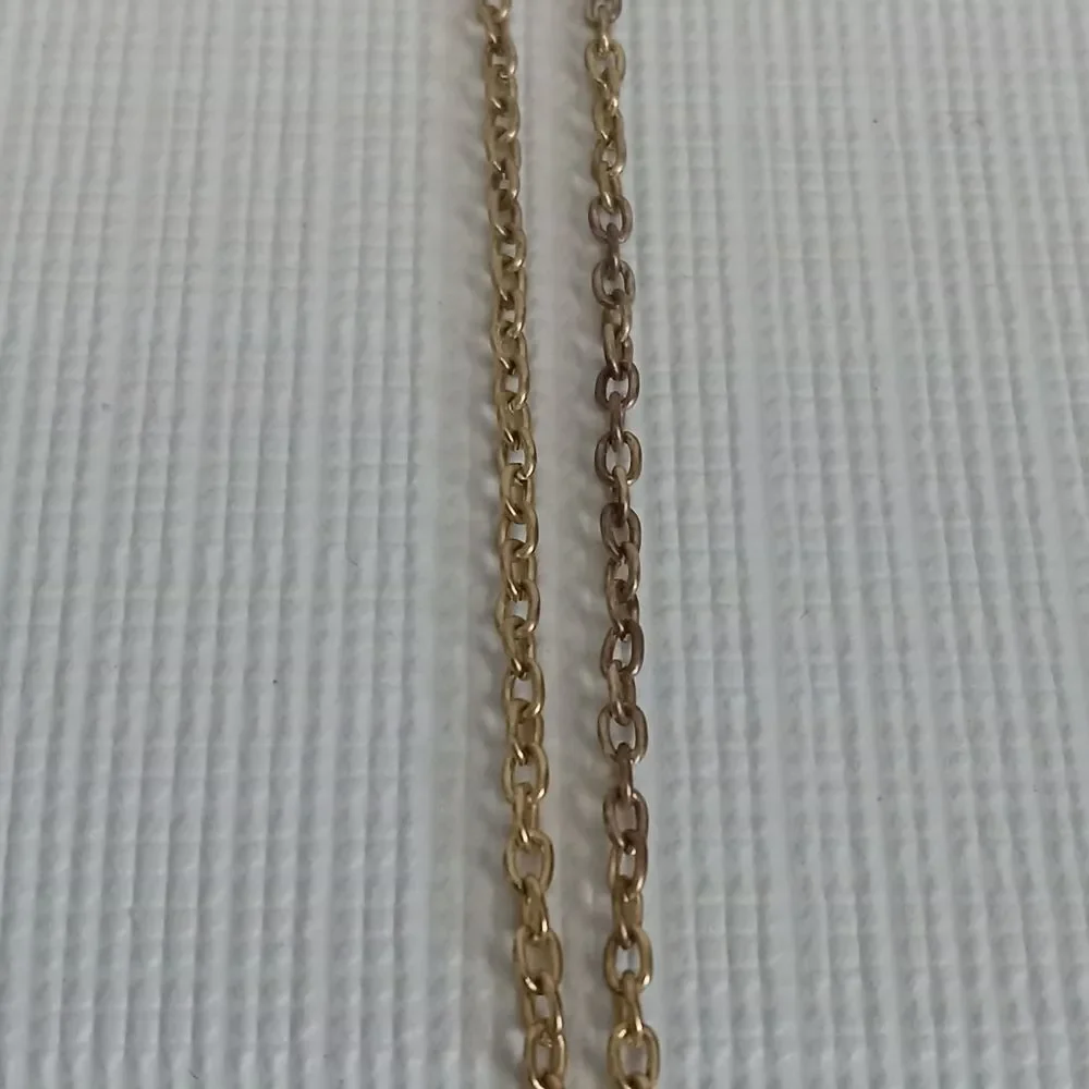 Gold Toned Open Heart Shaped Pendant Lightweight Dainty Single Strand Necklace